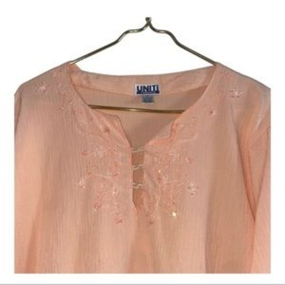 Vintage Uniti Casuals Embroidered Floral Blouse - Picture 4 of 5